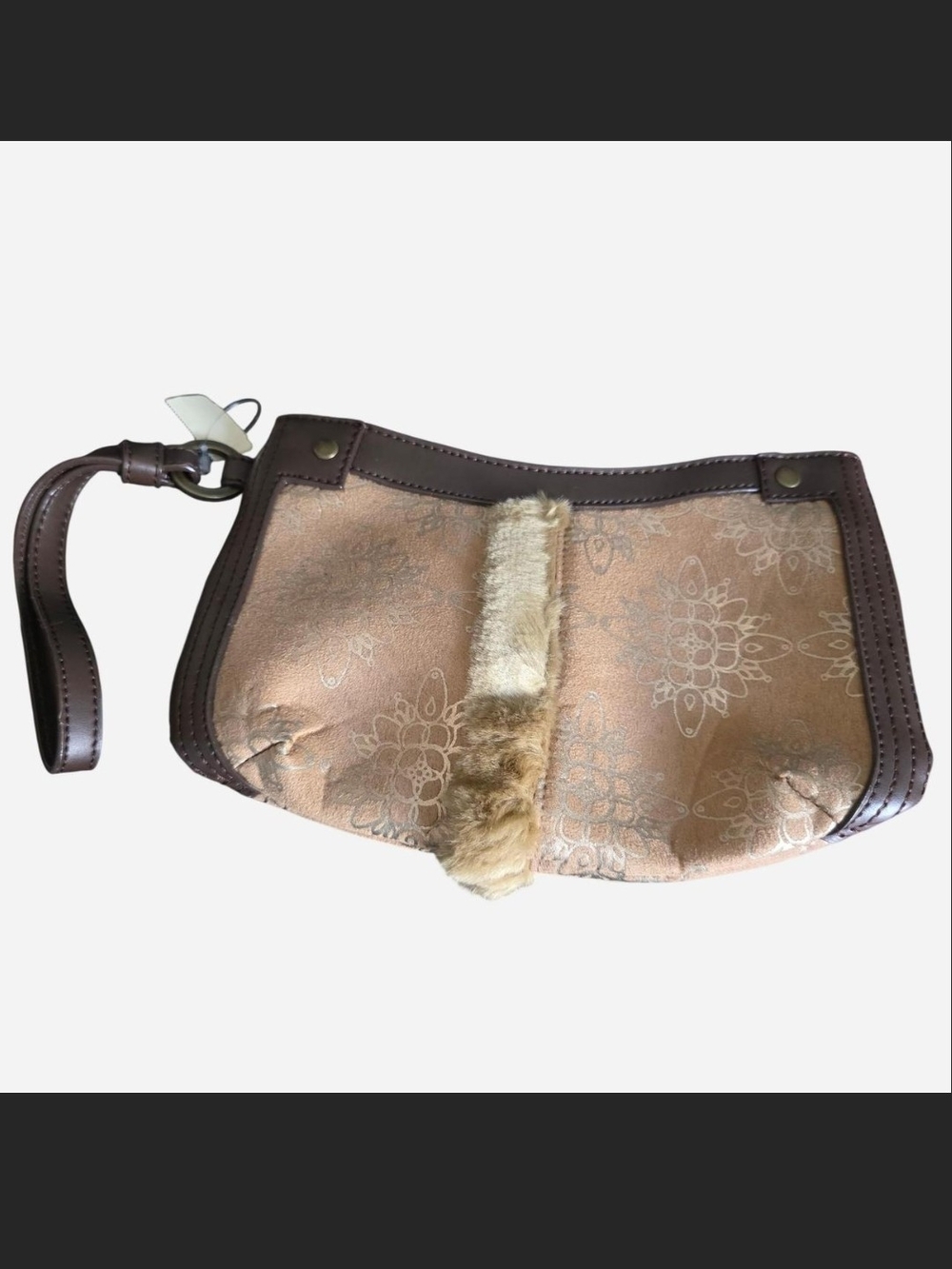 Bath & Body Works Vintage Rose Gold and Brown Wristlet Clutch